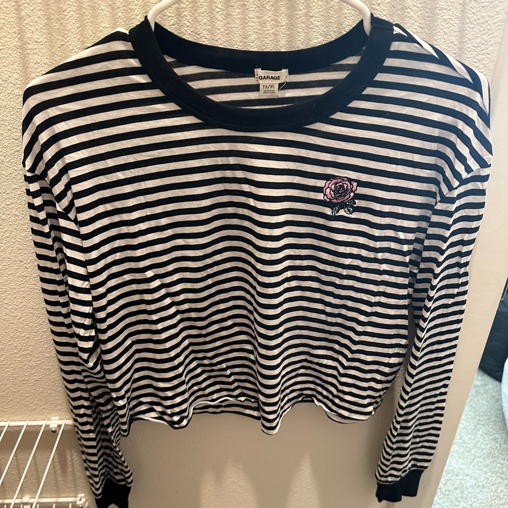 Garage Striped Crop Top